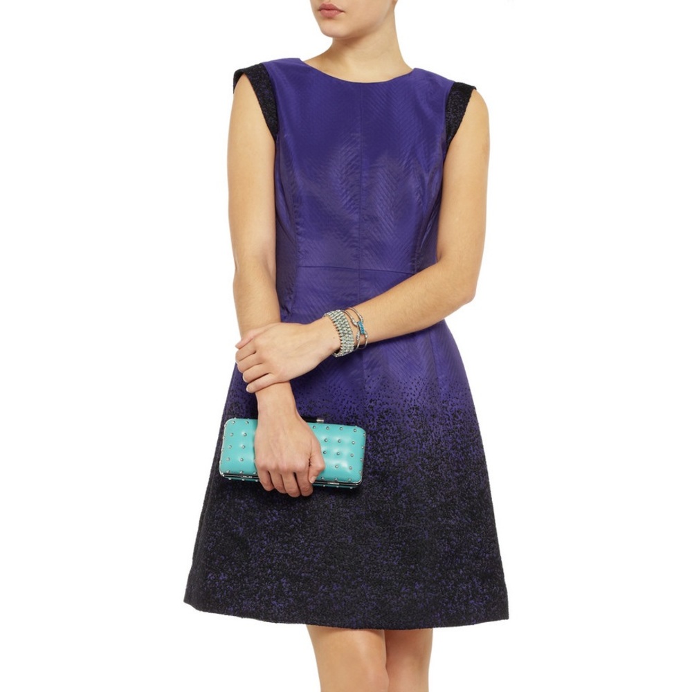 Halston Heritage Jacquard embroidered dress